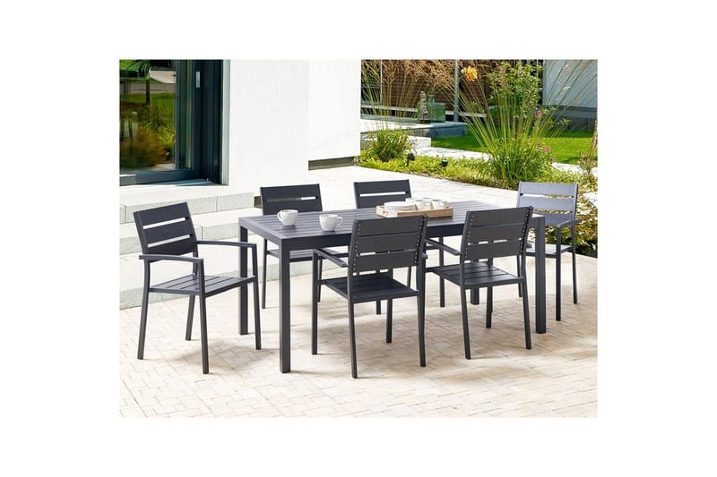 Matsalsset Vernio Svart - Svart - Utemöbler & utemiljö - Utegrupp - Matgrupp utomhus