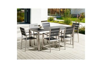 Matsalsset Vernio Svart/Silver - Svart/Silver - Utemöbler & utemiljö - Utegrupp - Matgrupp utomhus