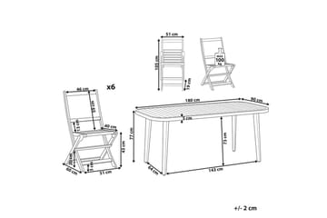 Matsalsset Paraggi 6-Sits - 6-Sits - Utemöbler & utemiljö - Utegrupp - Matgrupp utomhus