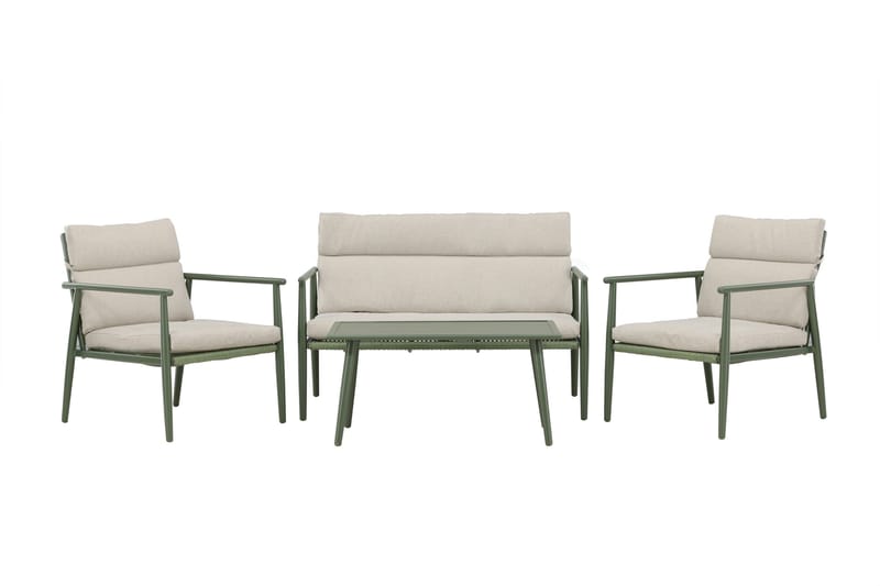 Mazzaro Soffgrupp Utomhus 4-sits, Grön/Beige