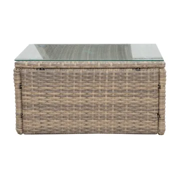 Mendoza l-formad 4-sits soffgrupp i konstrotting för altan och terrass - Brun / Beige dynor - Utemöbler & utemiljö - Utegrupp - Soffgrupp utomhus