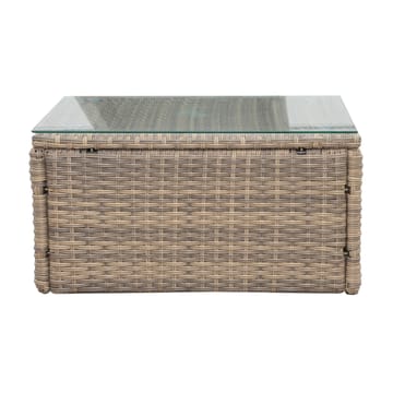 Mendoza l-formad 4-sits soffgrupp i konstrotting för altan och terrass - Brun - Utemöbler & utemiljö - Utegrupp - Soffgrupp utomhus