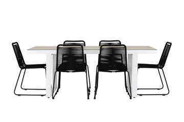 Merlo Matgrupp Utomhus + 6 Utestolar - Vit - Utemöbler & utemiljö - Utegrupp - Matgrupp utomhus