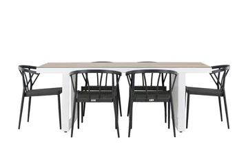 Merlo Matgrupp Utomhus + 6 Utestolar - Vit - Utemöbler & utemiljö - Utegrupp - Matgrupp utomhus