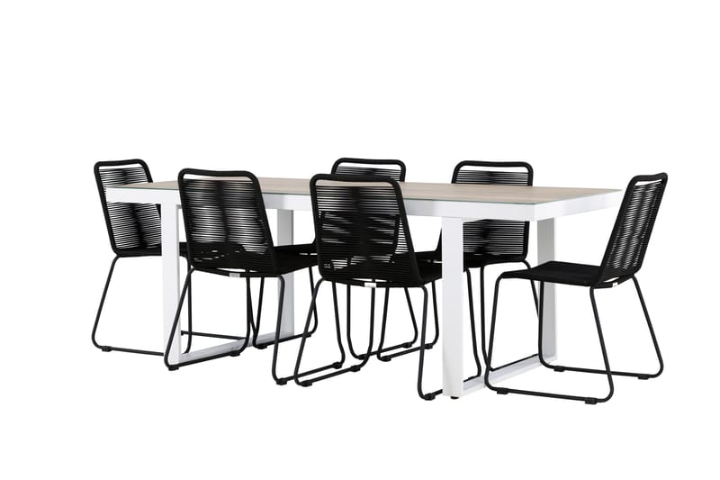 Merlo Matgrupp Utomhus + 6 Utestolar - Vit - Utemöbler & utemiljö - Utegrupp - Matgrupp utomhus