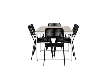 Merlo Matgrupp Utomhus + 6 Utestolar - Vit - Utemöbler & utemiljö - Utegrupp - Matgrupp utomhus