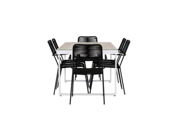 Merlo Matgrupp Utomhus + 6 Utestolar - Vit - Utemöbler & utemiljö - Utegrupp - Matgrupp utomhus