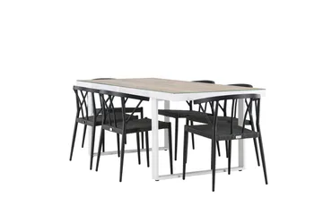 Merlo Matgrupp Utomhus + 6 Utestolar - Vit - Utemöbler & utemiljö - Utegrupp - Matgrupp utomhus