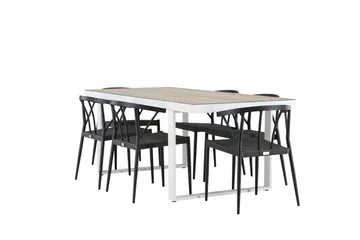 Merlo Matgrupp Utomhus + 6 Utestolar - Vit - Utemöbler & utemiljö - Utegrupp - Matgrupp utomhus