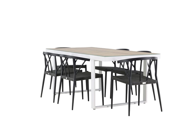 Merlo Matgrupp Utomhus + 6 Utestolar - Vit - Utemöbler & utemiljö - Utegrupp - Matgrupp utomhus