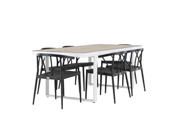 Merlo Matgrupp Utomhus + 6 Utestolar - Vit - Utemöbler & utemiljö - Utegrupp - Matgrupp utomhus