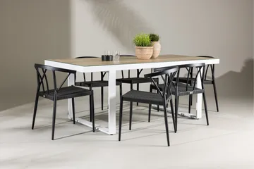 Merlo Matgrupp Utomhus + 6 Utestolar - Vit - Utemöbler & utemiljö - Utegrupp - Matgrupp utomhus