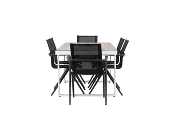 Merlo Matgrupp Utomhus cm Rektangulär med 6 Alina Utestolar - Vit - Utemöbler & utemiljö - Utegrupp - Matgrupp utomhus