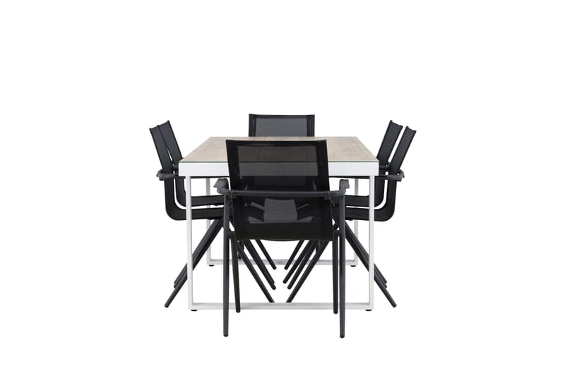 Merlo Matgrupp Utomhus cm Rektangulär med 6 Alina Utestolar - Vit - Utemöbler & utemiljö - Utegrupp - Matgrupp utomhus