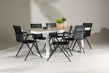 Merlo Matgrupp Utomhus cm Rektangulär med 6 Alina Utestolar - Vit - Utemöbler & utemiljö - Utegrupp - Matgrupp utomhus