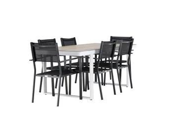 Merlo Matgrupp Utomhus cm Rektangulär med 6 Copacabana Utestolar - Vit - Utemöbler & utemiljö - Utegrupp - Matgrupp utomhus