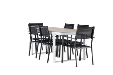 Merlo Matgrupp Utomhus cm Rektangulär med 6 Copacabana Utestolar - Vit - Utemöbler & utemiljö - Utegrupp - Matgrupp utomhus