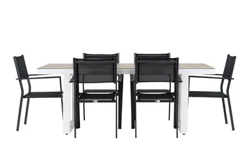Merlo Matgrupp Utomhus cm Rektangulär med 6 Copacabana Utestolar - Vit - Utemöbler & utemiljö - Utegrupp - Matgrupp utomhus