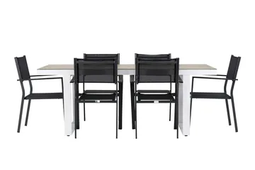 Merlo Matgrupp Utomhus cm Rektangulär med 6 Copacabana Utestolar - Vit - Utemöbler & utemiljö - Utegrupp - Matgrupp utomhus