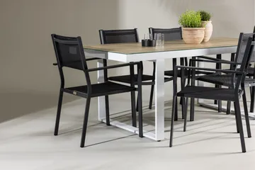 Merlo Matgrupp Utomhus cm Rektangulär med 6 Copacabana Utestolar - Vit - Utemöbler & utemiljö - Utegrupp - Matgrupp utomhus