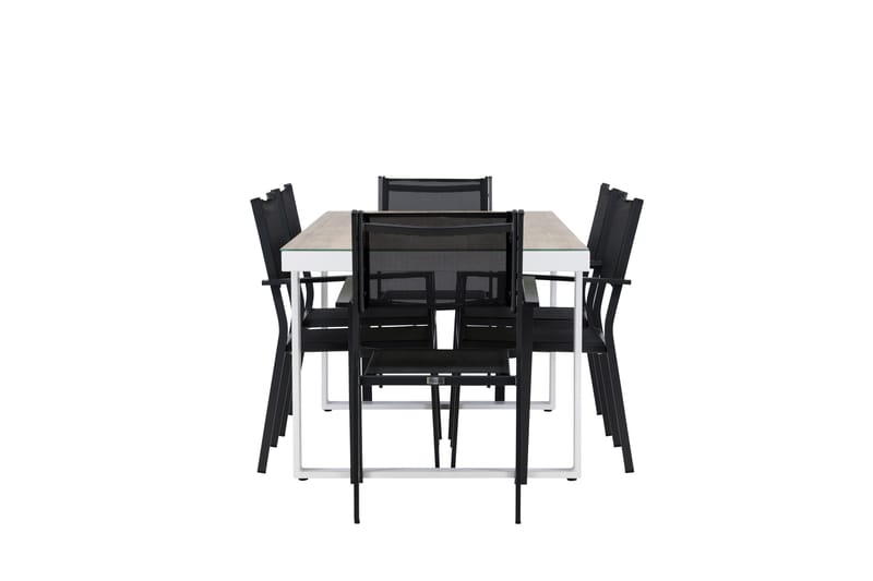 Merlo Matgrupp Utomhus cm Rektangulär med 6 Copacabana Utestolar - Vit - Utemöbler & utemiljö - Utegrupp - Matgrupp utomhus