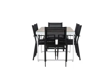 Merlo Matgrupp Utomhus cm Rektangulär med 6 Copacabana Utestolar - Vit - Utemöbler & utemiljö - Utegrupp - Matgrupp utomhus