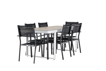 Merlo Matgrupp Utomhus cm Rektangulär med 6 Copacabana Utestolar - Vit - Utemöbler & utemiljö - Utegrupp - Matgrupp utomhus