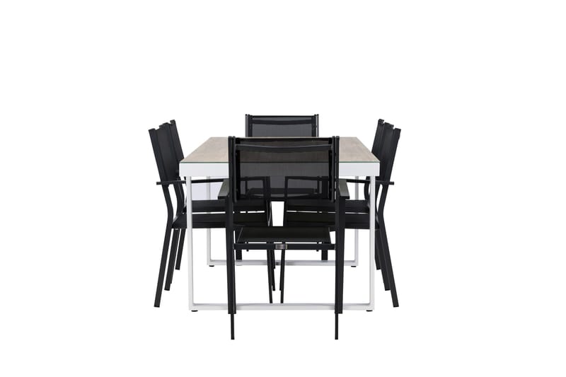 Merlo Matgrupp Utomhus cm Rektangulär med 6 Copacabana Utestolar - Vit - Utemöbler & utemiljö - Utegrupp - Matgrupp utomhus