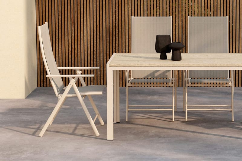 Mirko Matbord Utomhus 80x140 cm med 4 Levanzo Karmstol - Utemöbler & utemiljö - Utegrupp - Matgrupp utomhus