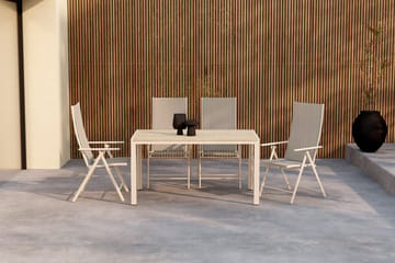 Mirko Matbord Utomhus 80x140 cm med 4 Levanzo Karmstol - Utemöbler & utemiljö - Utegrupp - Matgrupp utomhus