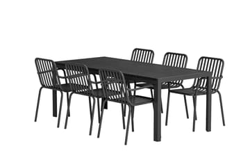 Mirko Matbord Utomhus 90x205 cm med 6 Peking Karmstol - Utemöbler & utemiljö - Utegrupp - Matgrupp utomhus