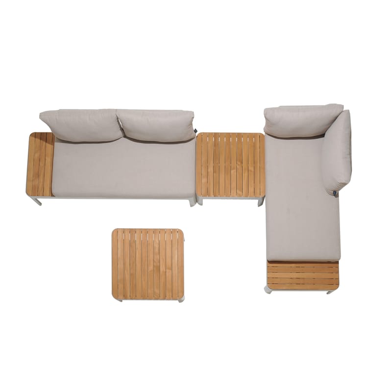 Modulset för utomhusbruk Portals 2x 2-sitssoffor + 2x soffbord - korallsand - Utemöbler & utemiljö - Utegrupp - Soffgrupp utomhus