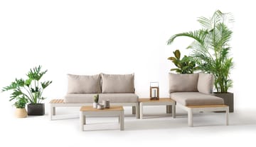 Modulset för utomhusbruk Portals 2x 2-sitssoffor + 2x soffbord - korallsand - Utemöbler & utemiljö - Utegrupp - Soffgrupp utomhus