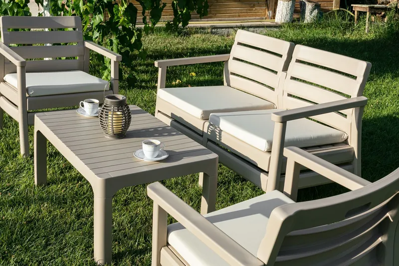 Momira Loungegrupp utomhus - Desert Beige - Utemöbler & utemiljö - Utegrupp - Soffgrupp utomhus