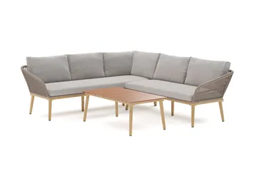 Morrocco Loungegrupp utomhus med repdetaljer för altan och terrass - Brun - Utemöbler & utemiljö - Utegrupp - Soffgrupp utomhus