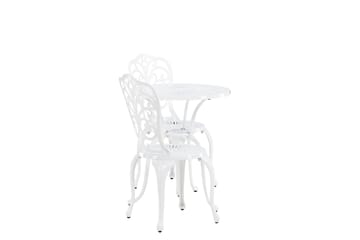 Nandin Matgrupp Utomhus + 2 Utestolar - Vit - Utemöbler & utemiljö - Utegrupp - Cafegrupp & cafeset