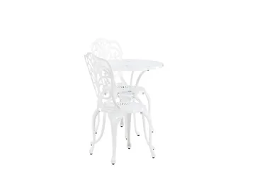 Nandin Matgrupp Utomhus + 2 Utestolar - Vit - Utemöbler & utemiljö - Utegrupp - Cafegrupp & cafeset