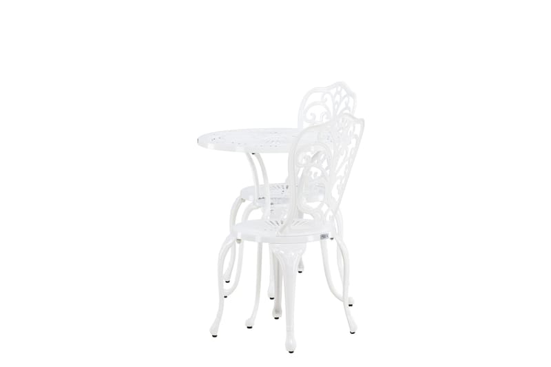 Nandin Matgrupp Utomhus + 2 Utestolar - Vit - Utemöbler & utemiljö - Utegrupp - Cafegrupp & cafeset