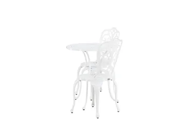 Nandin Matgrupp Utomhus + 2 Utestolar - Vit - Utemöbler & utemiljö - Utegrupp - Cafegrupp & cafeset