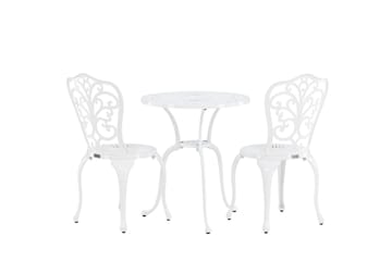 Nandin Matgrupp Utomhus + 2 Utestolar - Vit - Utemöbler & utemiljö - Utegrupp - Cafegrupp & cafeset