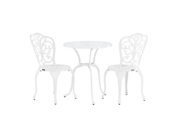 Nandin Matgrupp Utomhus + 2 Utestolar - Vit - Utemöbler & utemiljö - Utegrupp - Cafegrupp & cafeset