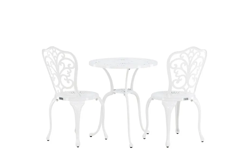 Nandin Matgrupp Utomhus + 2 Utestolar - Vit - Utemöbler & utemiljö - Utegrupp - Cafegrupp & cafeset