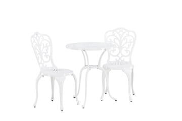 Nandin Matgrupp Utomhus + 2 Utestolar - Vit - Utemöbler & utemiljö - Utegrupp - Cafegrupp & cafeset