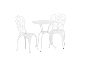 Nandin Matgrupp Utomhus + 2 Utestolar - Vit - Utemöbler & utemiljö - Utegrupp - Cafegrupp & cafeset