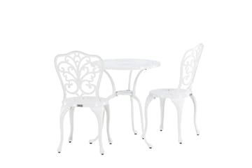 Nandin Matgrupp Utomhus + 2 Utestolar - Vit - Utemöbler & utemiljö - Utegrupp - Cafegrupp & cafeset