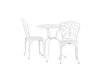 Nandin Matgrupp Utomhus + 2 Utestolar - Vit - Utemöbler & utemiljö - Utegrupp - Cafegrupp & cafeset