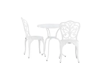 Nandin Matgrupp Utomhus + 2 Utestolar - Vit - Utemöbler & utemiljö - Utegrupp - Cafegrupp & cafeset