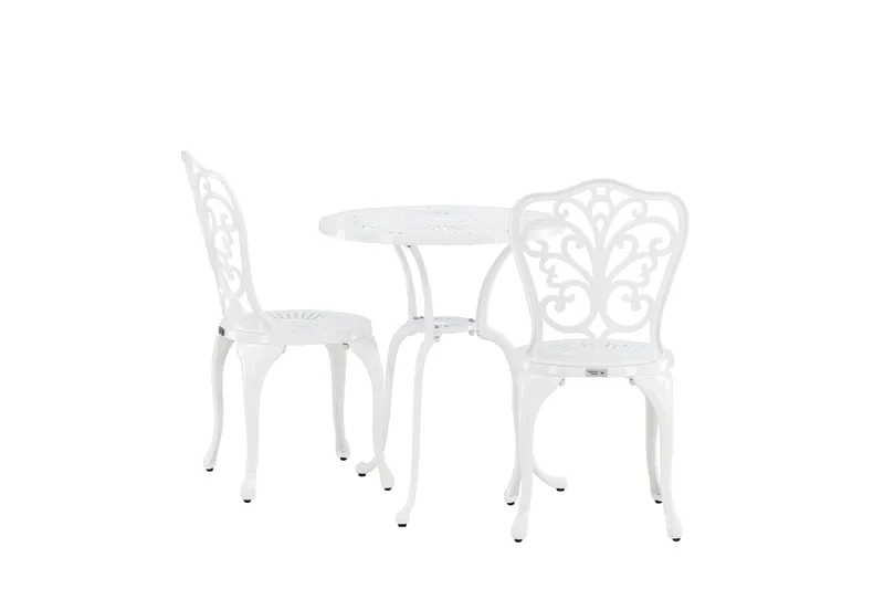 Nandin Matgrupp Utomhus + 2 Utestolar - Vit - Utemöbler & utemiljö - Utegrupp - Cafegrupp & cafeset