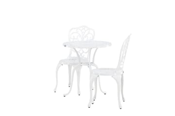 Nandin Matgrupp Utomhus + 2 Utestolar - Vit - Utemöbler & utemiljö - Utegrupp - Cafegrupp & cafeset