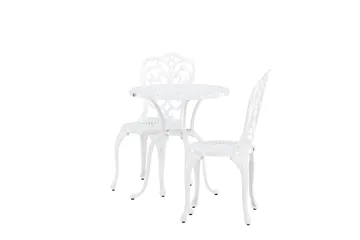 Nandin Matgrupp Utomhus + 2 Utestolar - Vit - Utemöbler & utemiljö - Utegrupp - Cafegrupp & cafeset